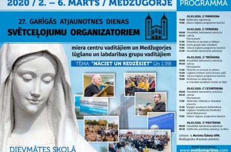 27.Garīgās atjaunotnes dienas svētceļojumu organizatoriem, Miera centru un Medžugorjes lūgšanu un labdarības grupu vadītājiem Medžugorjē